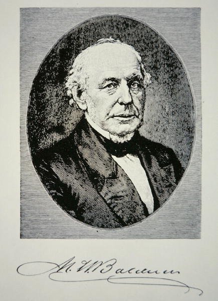 Matthias William Baldwin (1795-1866) zakladatel Baldwin Locomotive Works v roce 1831 (litho) od American School