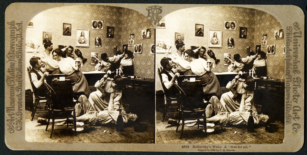 McCarthys Wake (část 3), 1899 (stereograf) od American School