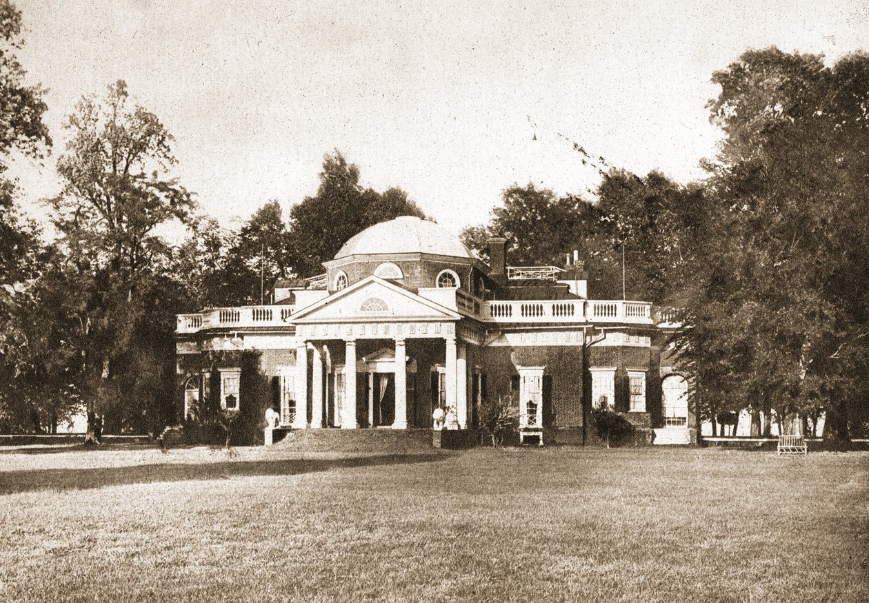 Monticello, Virginie, 1914 (hlubotisk v sépiovém tónu) od American School