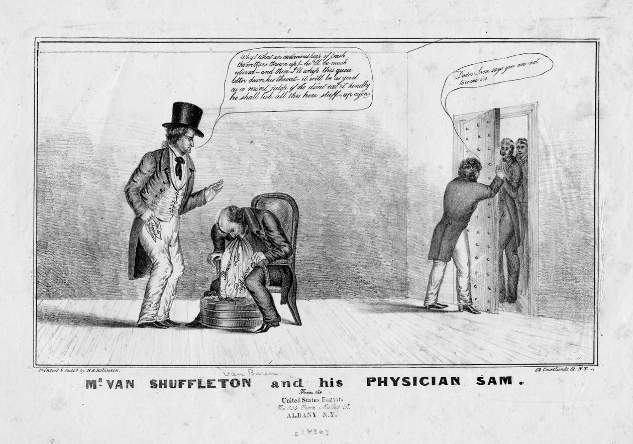 Pan van Shuffleton a jeho lékař Sam, kolem roku 1836 od American School