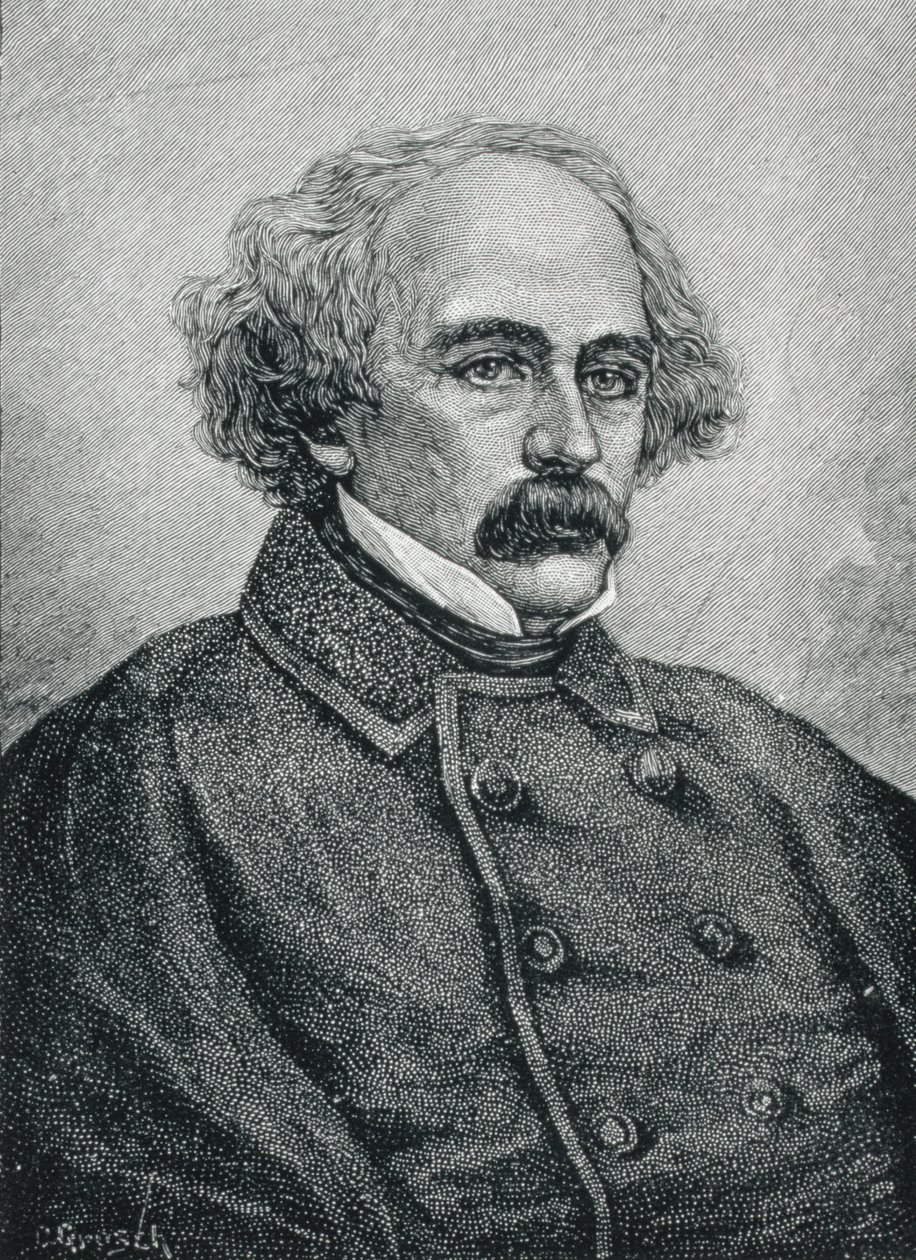 Nathaniel Hawthorne (1804-1864) americký spisovatel od American School