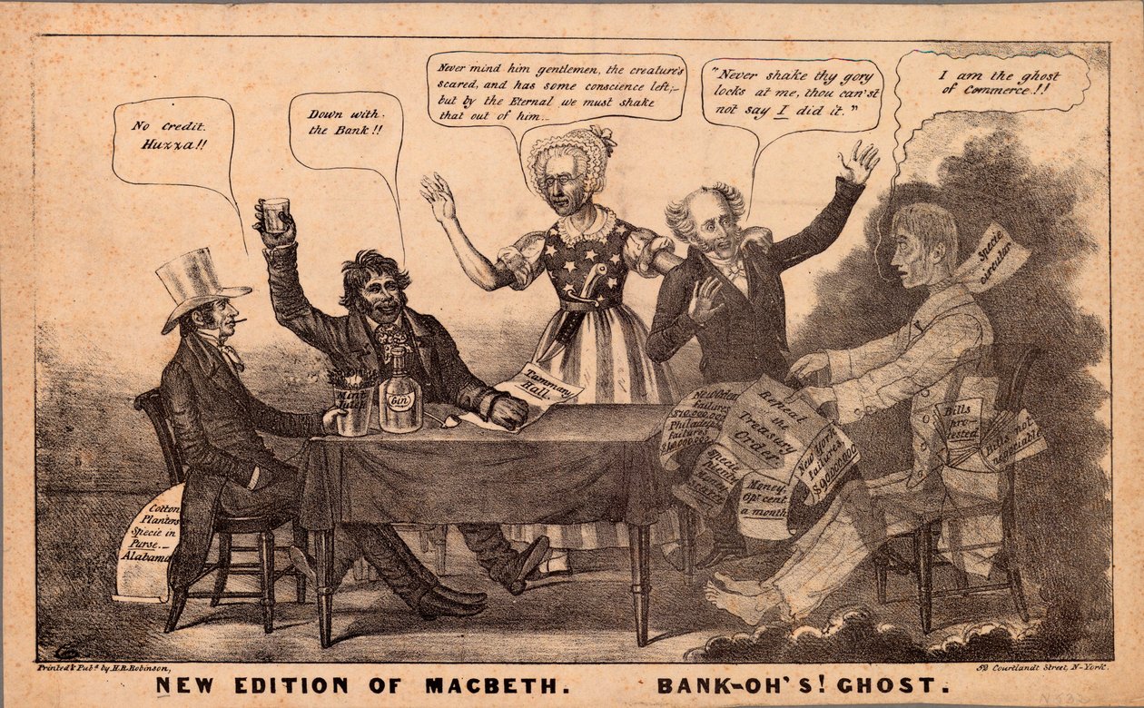 Nové vydání Macbetha. Dobrý den! Duch, 1837 od American School