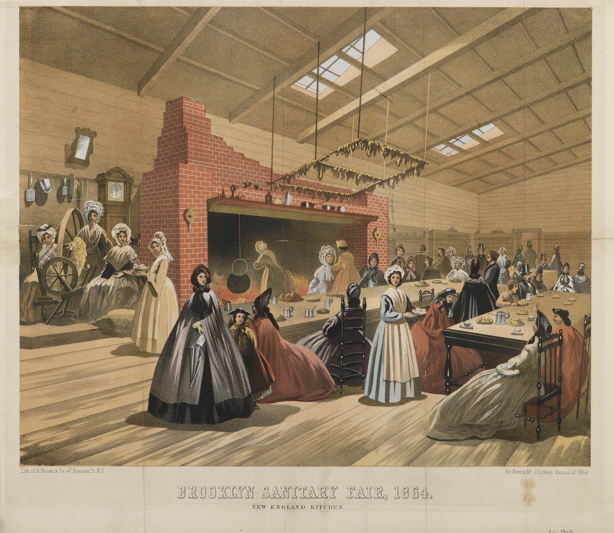 New England Kitchen, Brooklyn Sanitary Fair, 1864 od American School