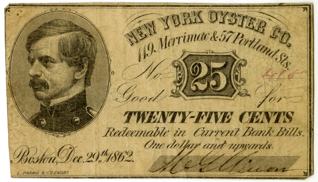 New York Oyster Co., 119 Merrimac & 57 Portland St., 1862 od American School