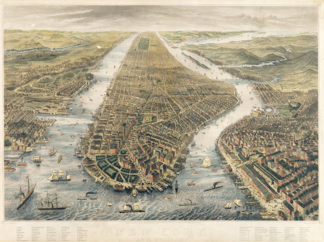 New York a jeho okolí, 1867 od American School