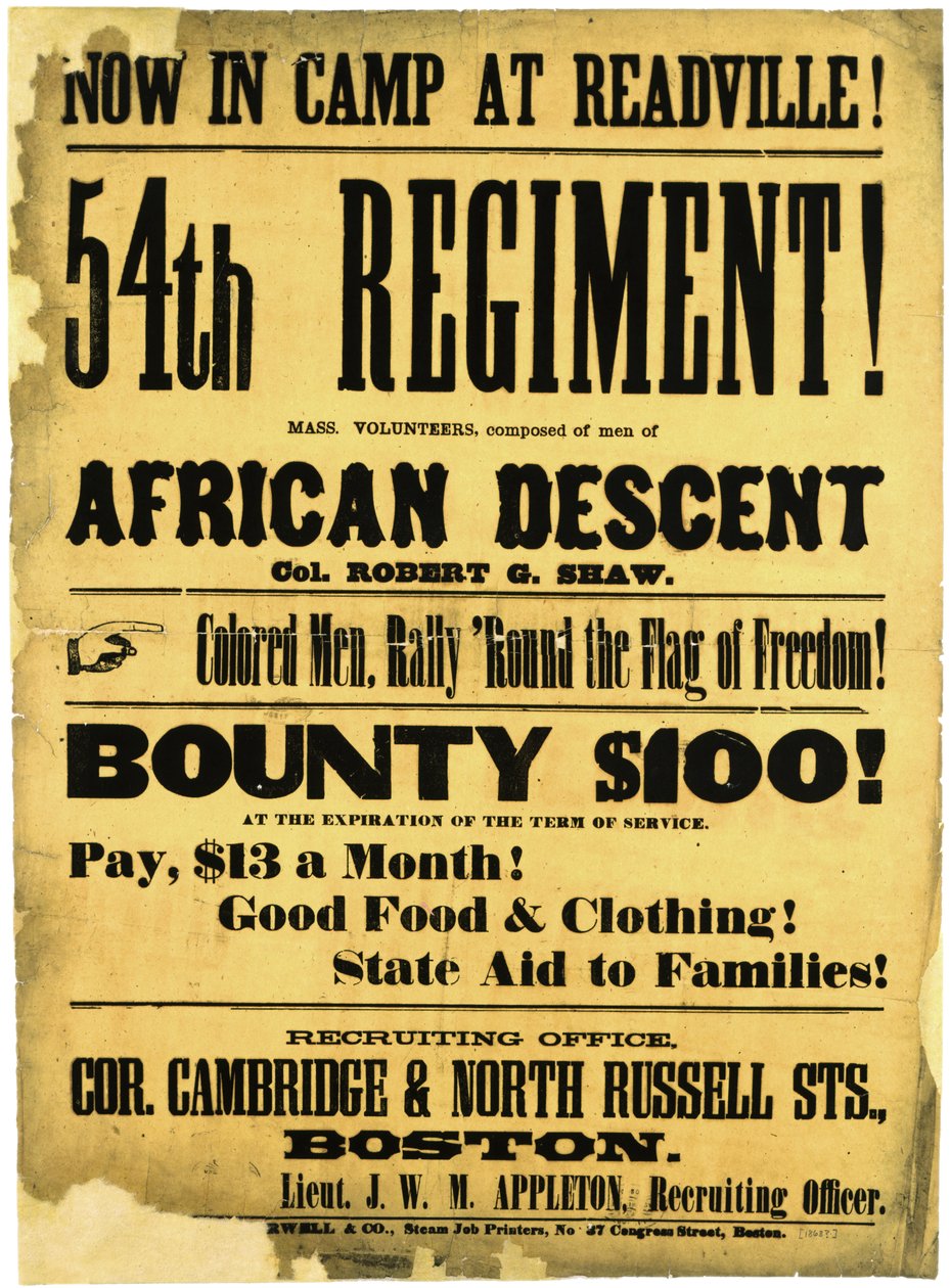 Nyní v táboře v Readville! 54. pluk!, cca 1863 od American School