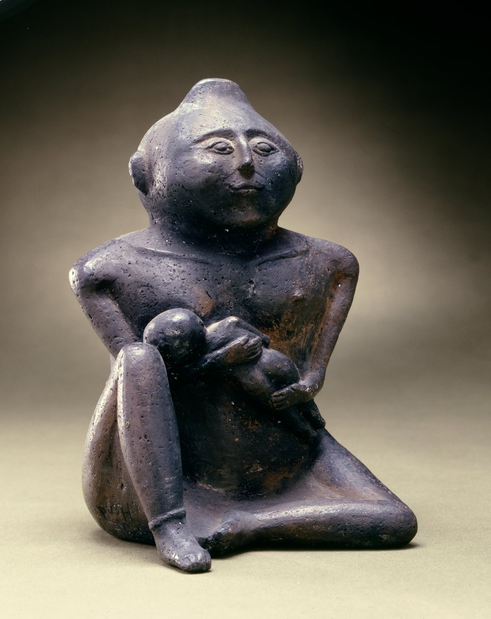 Láhev s podobiznou kojící matky, Cahokia Culture, Mississippské období, 1200-1400 (keramická) od American School