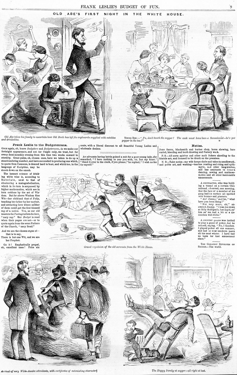 Starý Abes První noc v Bílém domě, kolem roku 1860 od American School