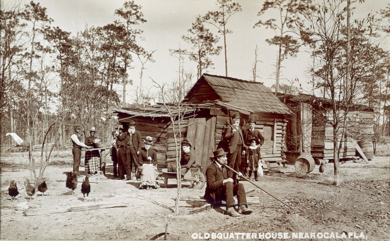 Old Squatter House poblíž Ocala, Florida, c.1880s od American School