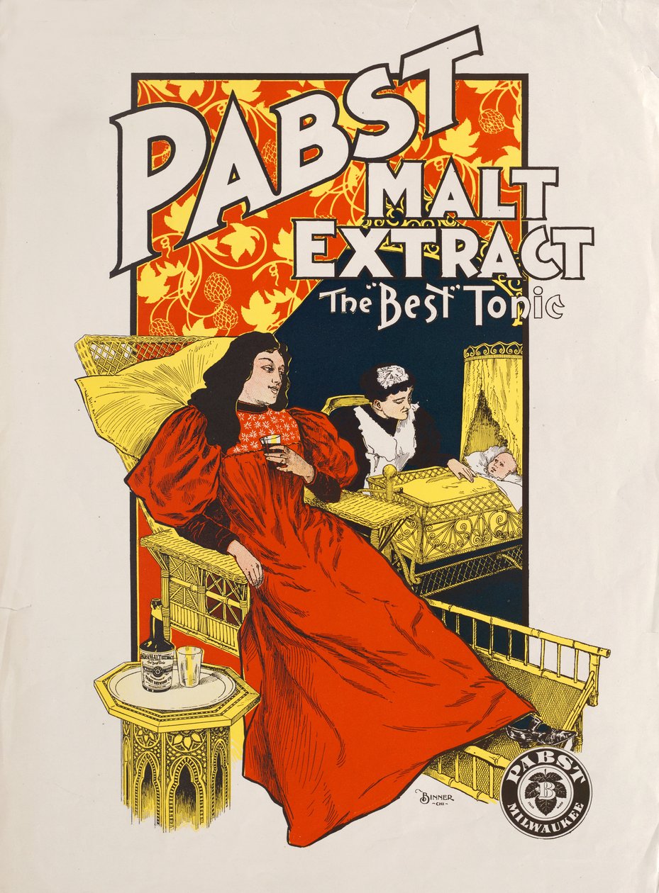 Pabst sladový extrakt, "nejlepší" tonikum, Pabst, Milwaukee, cca 1880-1890 od American School