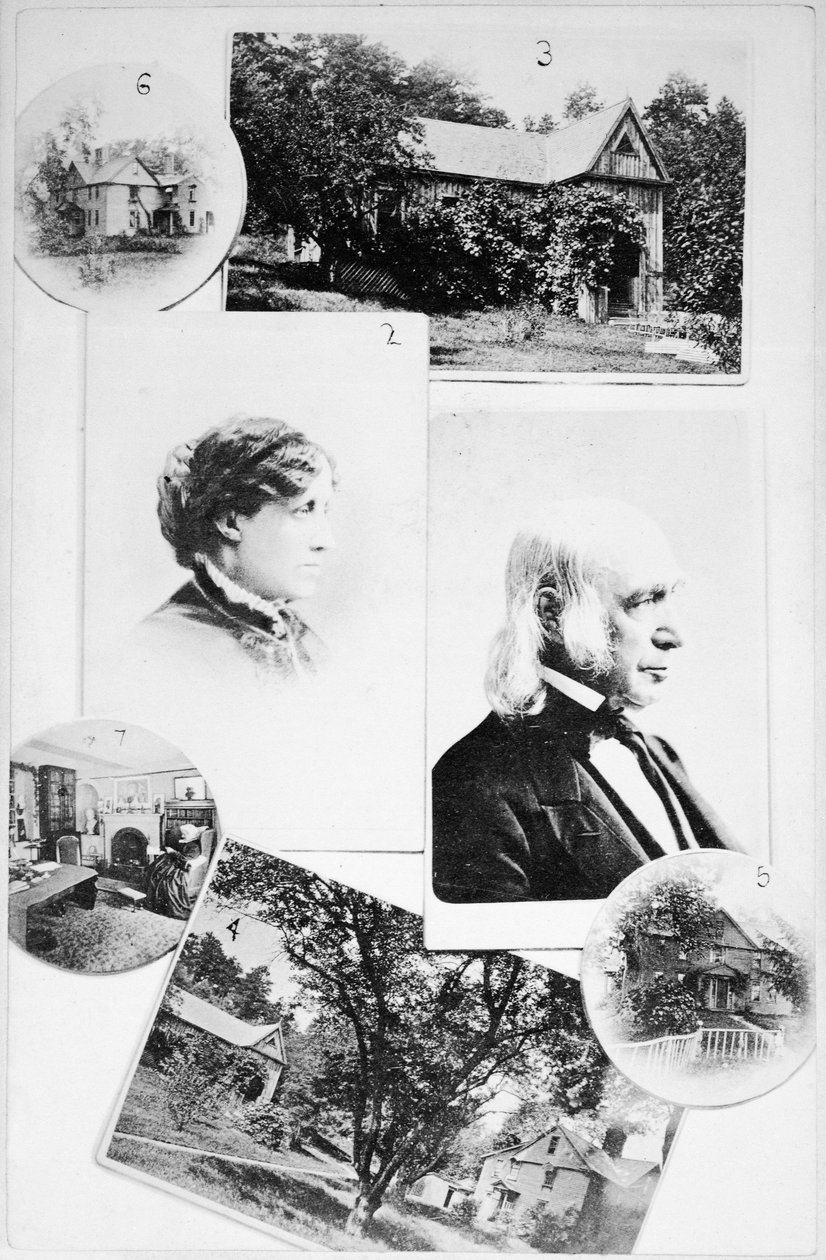 Obrázky rodiny Alcott a jejich domova od American School
