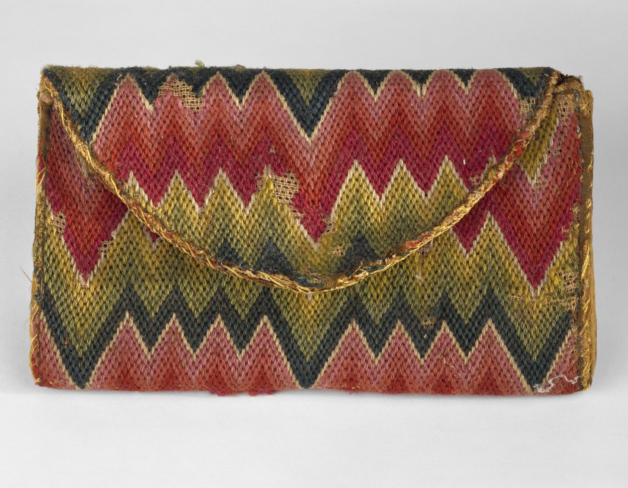 Pocketbook, c. 1770-1800 (vlna a len) od American School