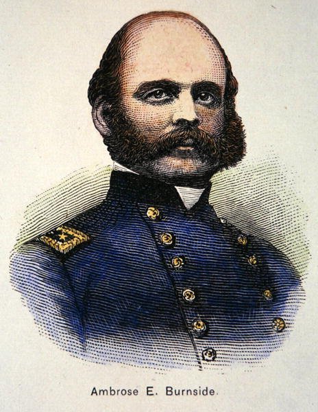 Portrét Ambrose E. Burnside (barevné lito) od American School