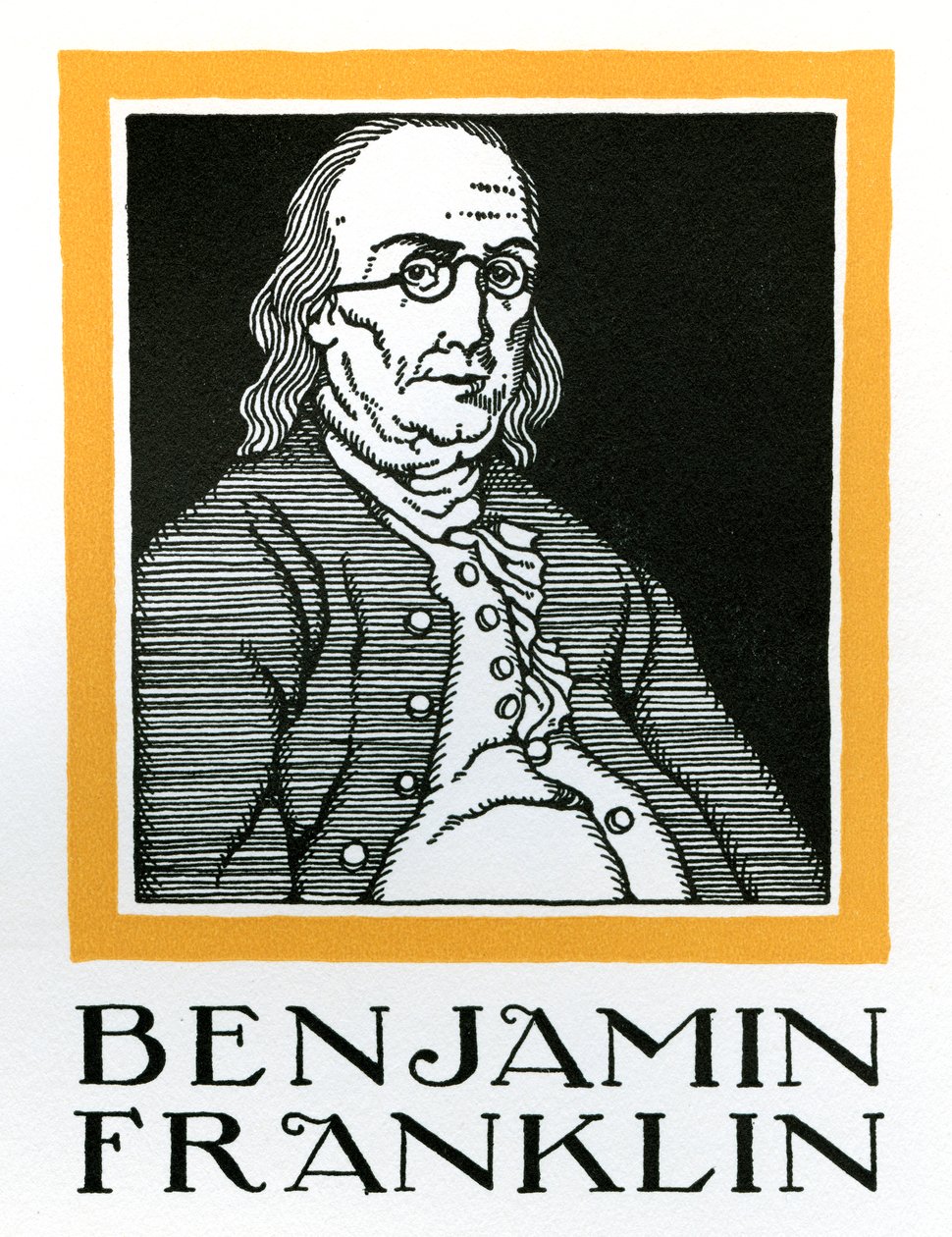 Portrét Benjamina Franklina od American School