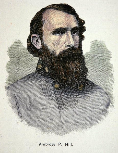 Portrét generála Ambrose P. Hilla (barevné lito) od American School
