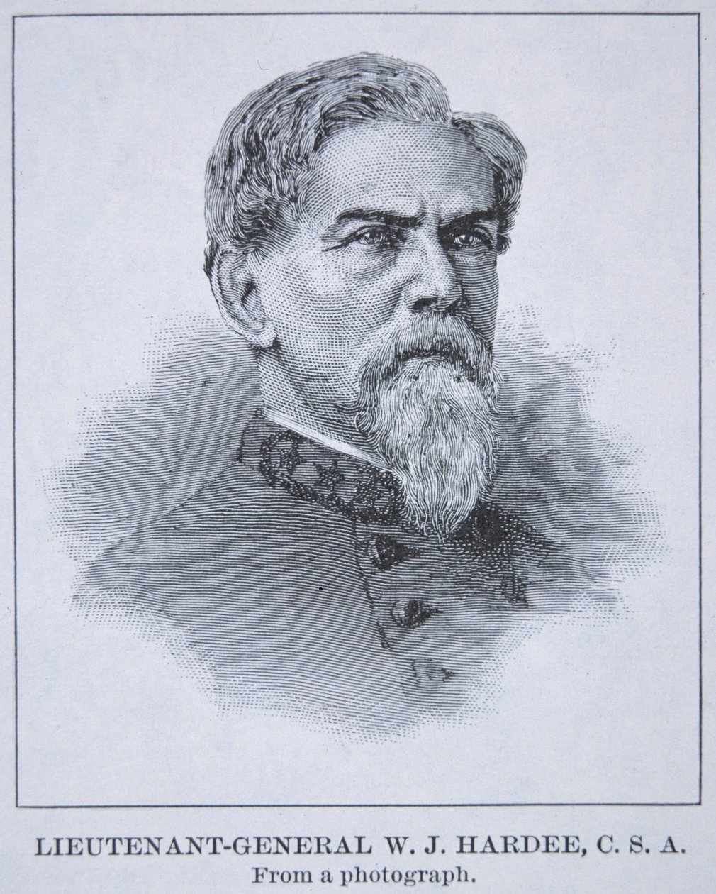 Portrét generálporučíka W. J. Hardee (1815-73) (litho) od American School