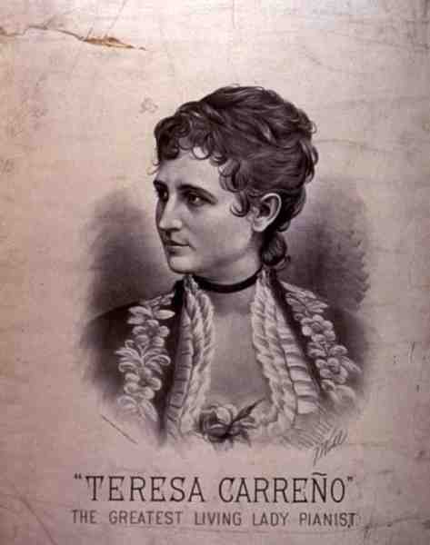 Portrét Marie Teresy Carreno (1853-1917) (litho) od American School