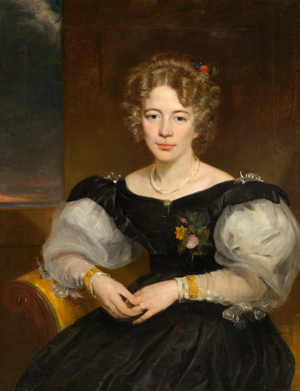 Portrét dámy, cca 1825-35 (olej na plátně) od American School