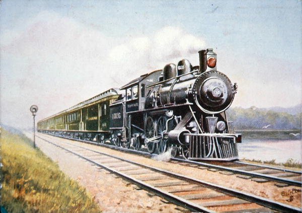 Pohlednice Overland Limited of the Chicago & North Western Railroad od American School