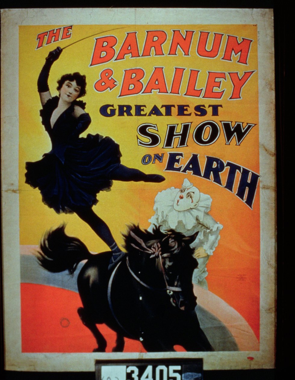 Plakát propagující největší show Barnuma a Baileyho na Zemi od American School