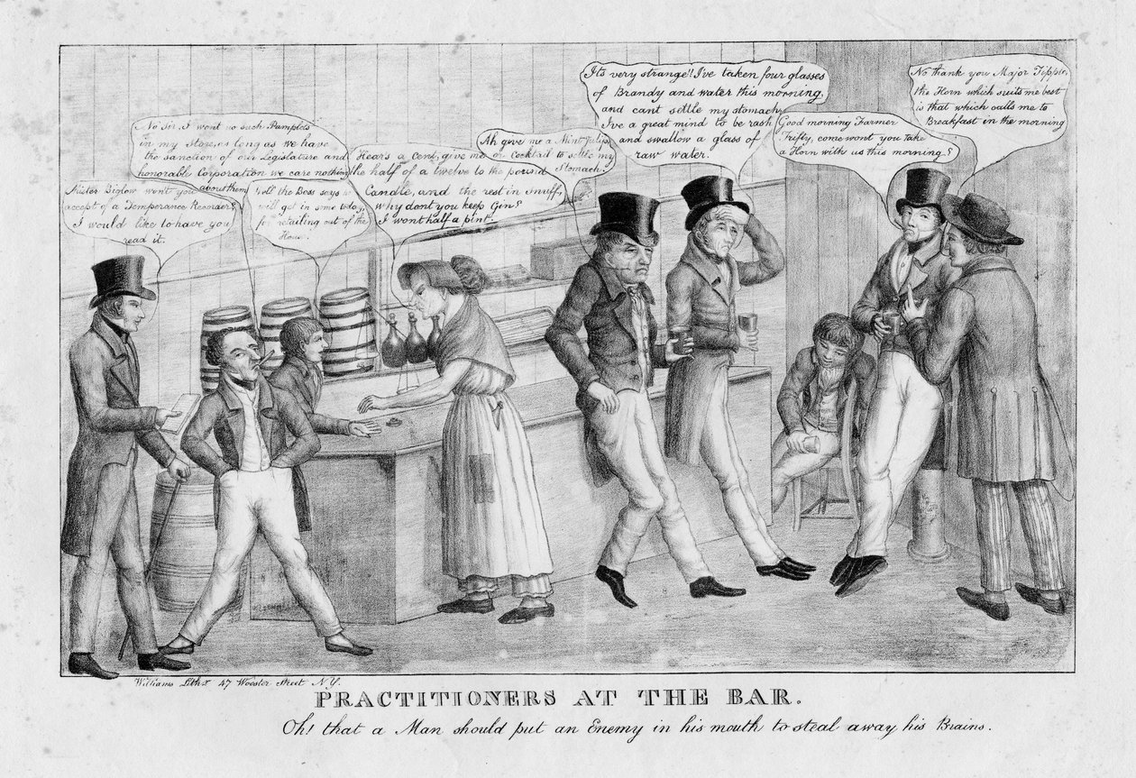 Praktikující v baru, kolem 1834 od American School