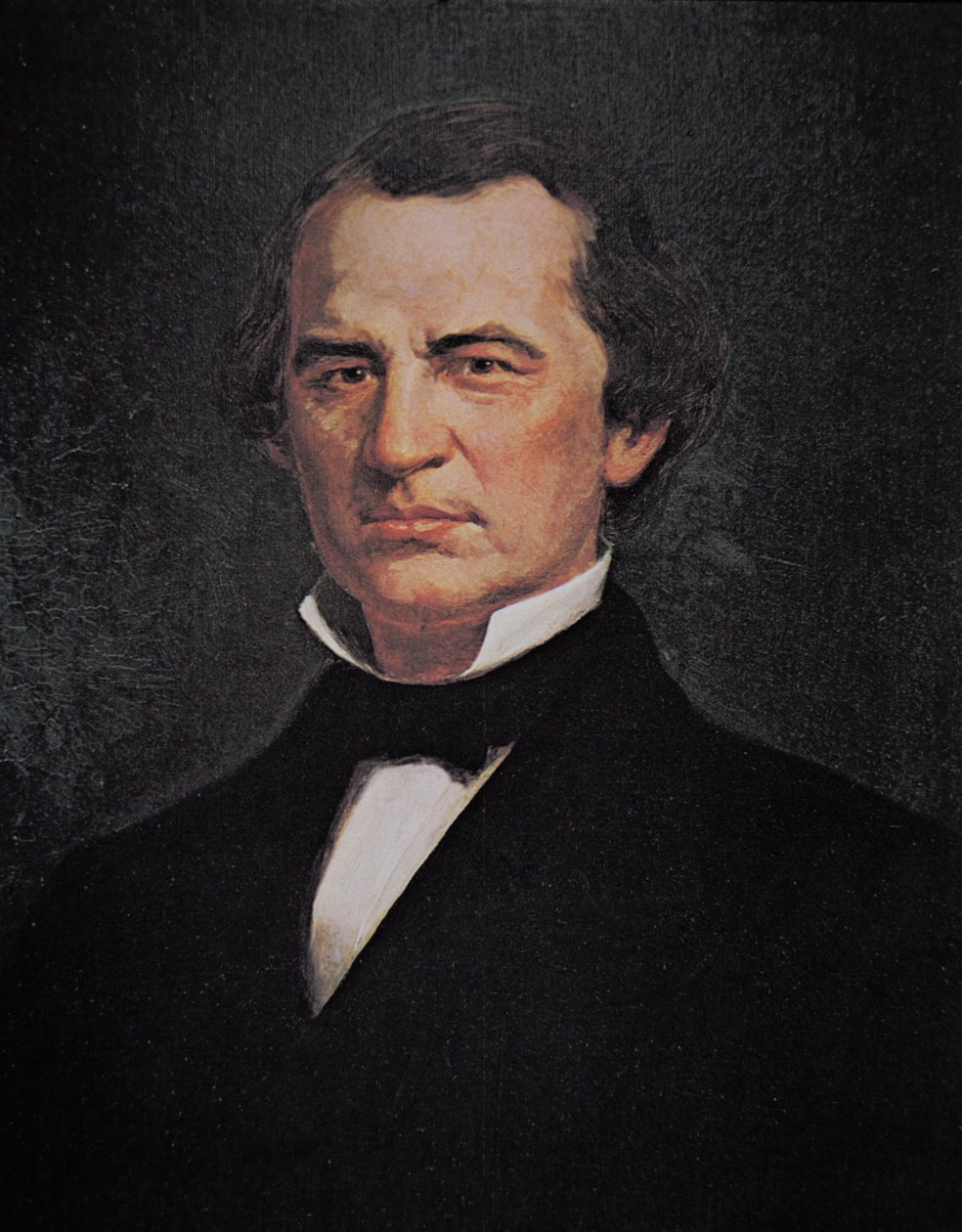 Prezident Andrew Johnson (1808-75) (barevné lito) od American School