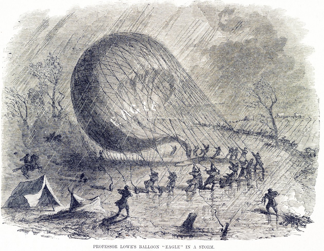 Balón profesora Lowea „Orel“ v bouři od American School