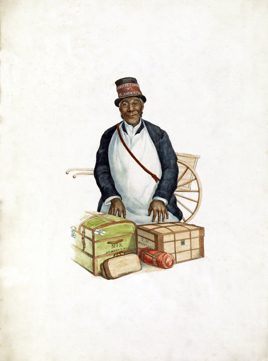 Public Porter B. Jackson, hospoda. 1883 (ručně kolorovaná rytina) od American School