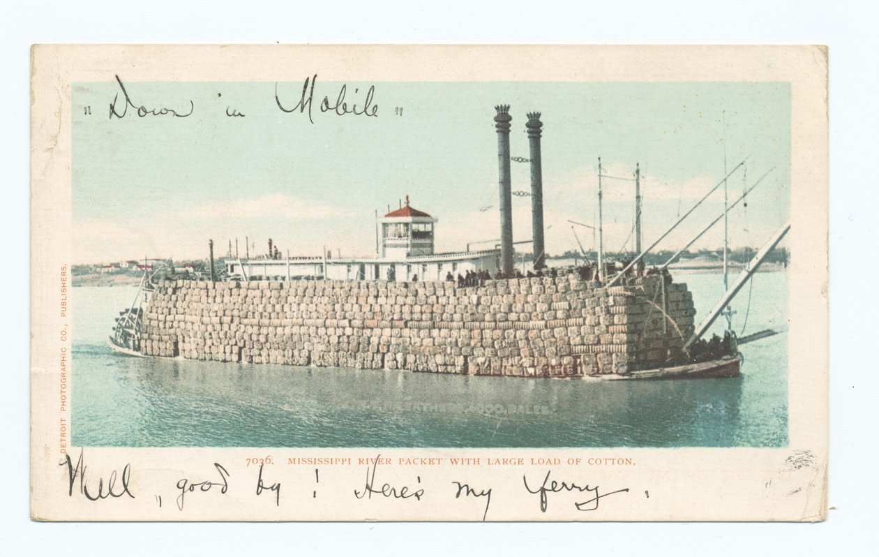 River Packet, Náklad bavlny, Jih (barva lito) od American School