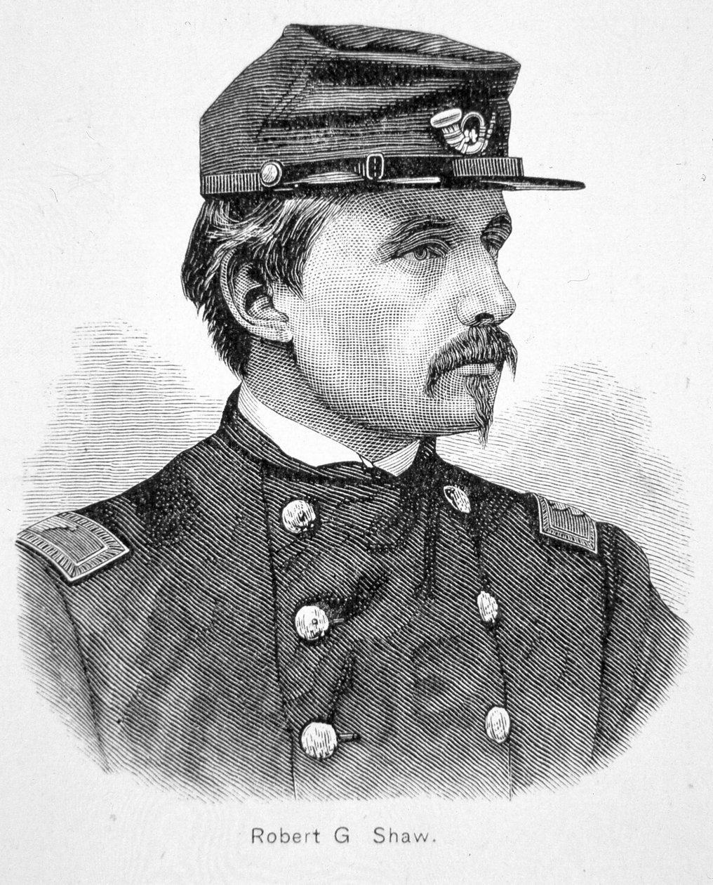 Robert Gould Shaw (1837-63) (rytina) od American School