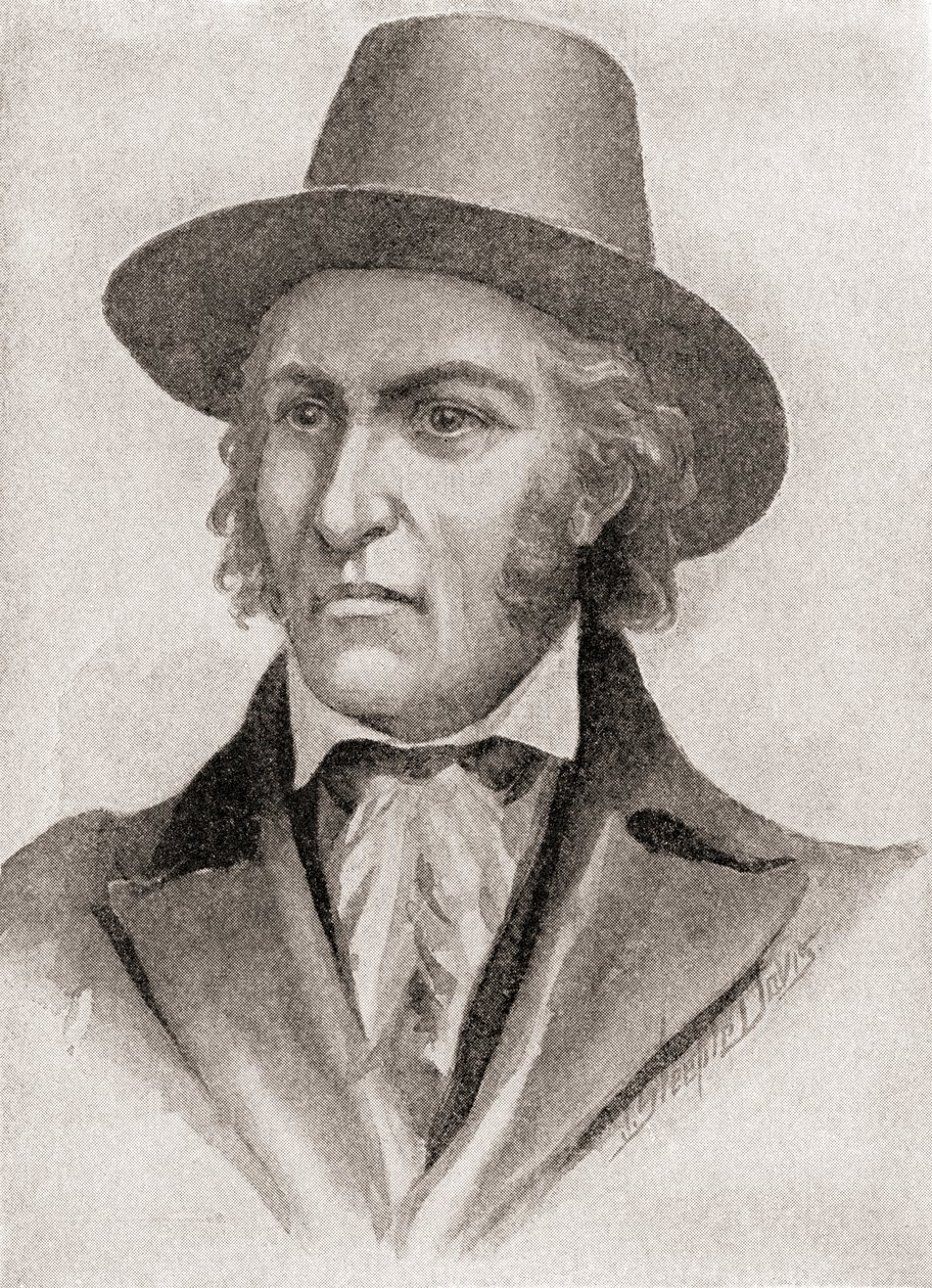 Samuel Chester Reid, velitel lupiče během války v roce 1812, z „Dějiny naší země“, vydané v roce 1905 (litho) od American School