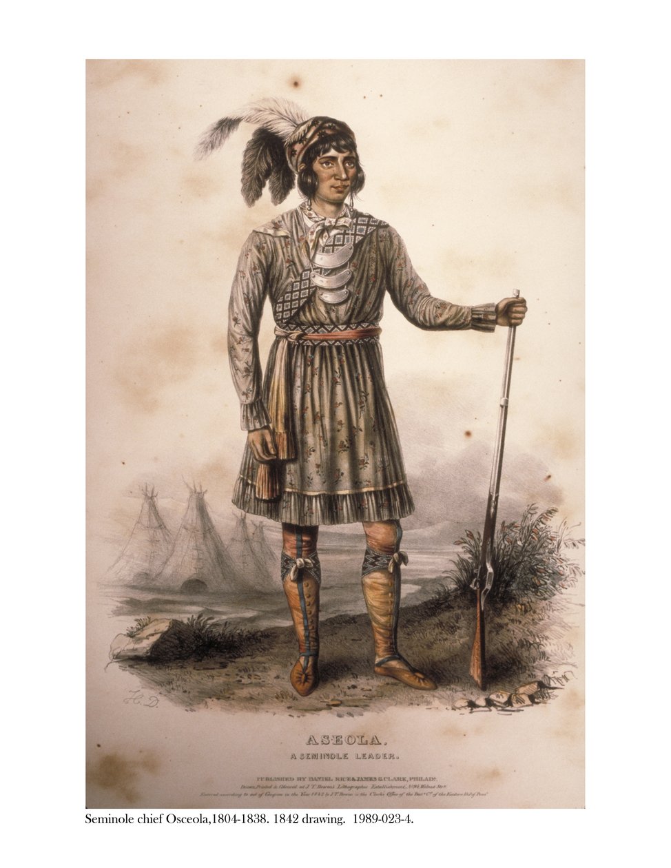 Seminole Chief Osceola, 1842 od American School