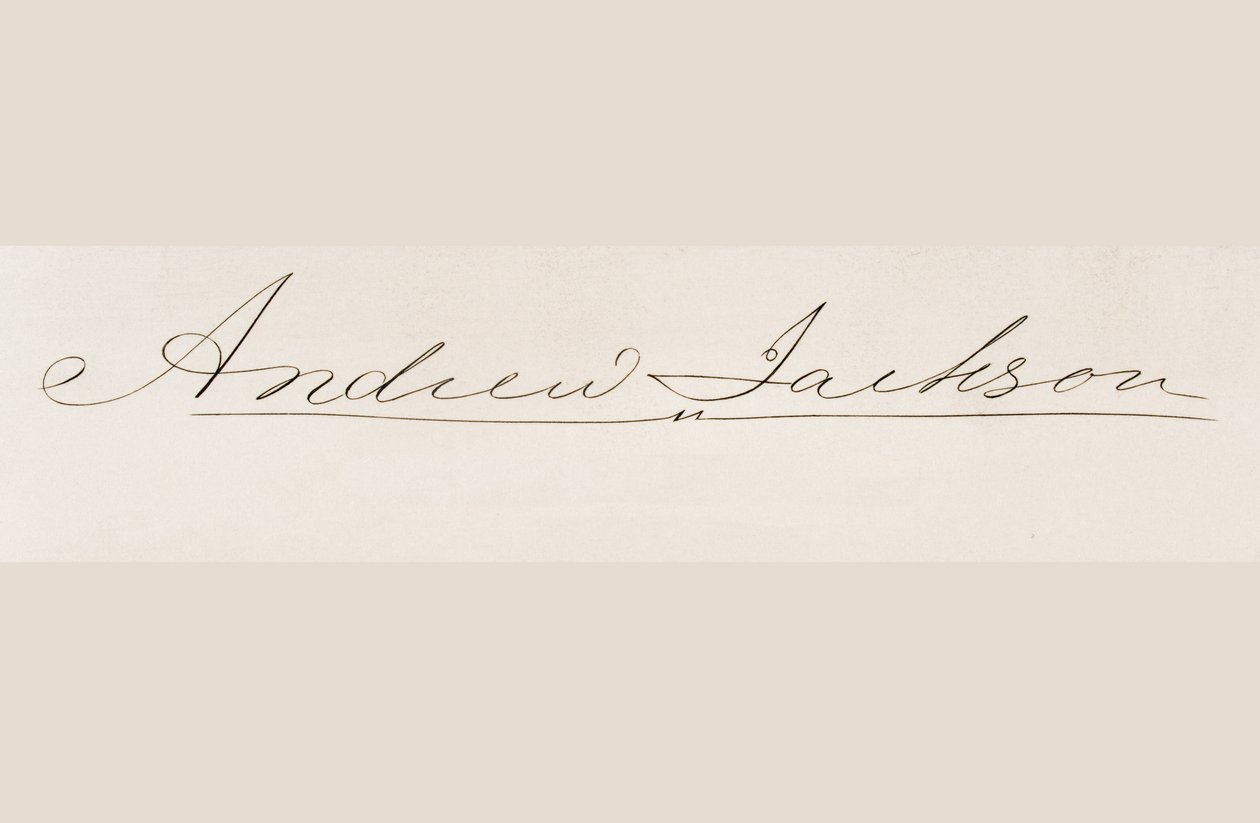 Podpis Andrewa Jacksona od American School