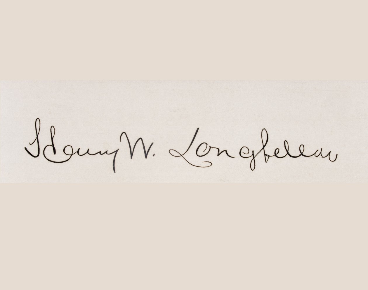 Podpis Henryho Wadswortha Longfellowa od American School
