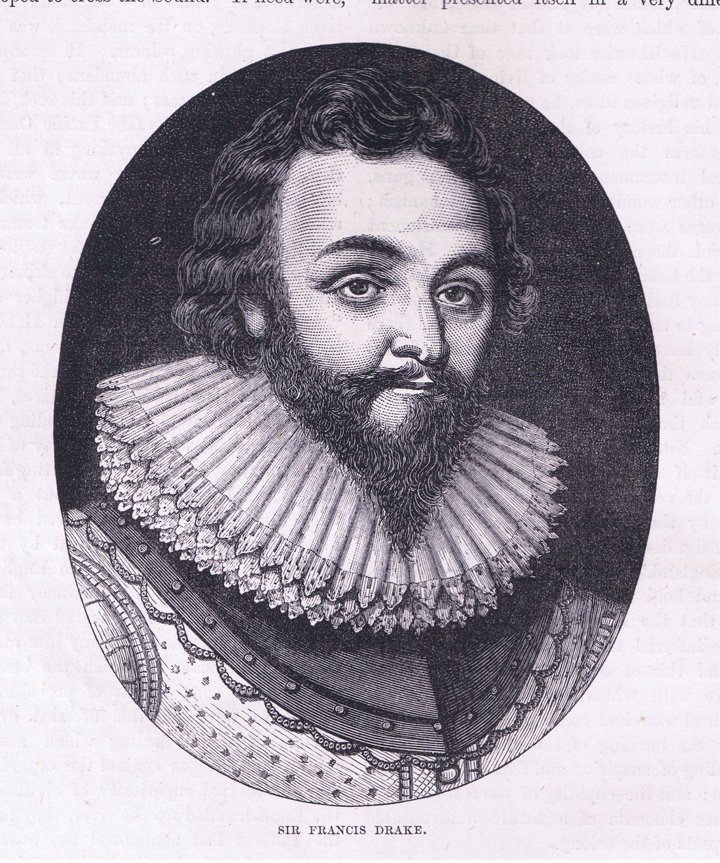 Sir Francis Drake, ilustrace z Cassell