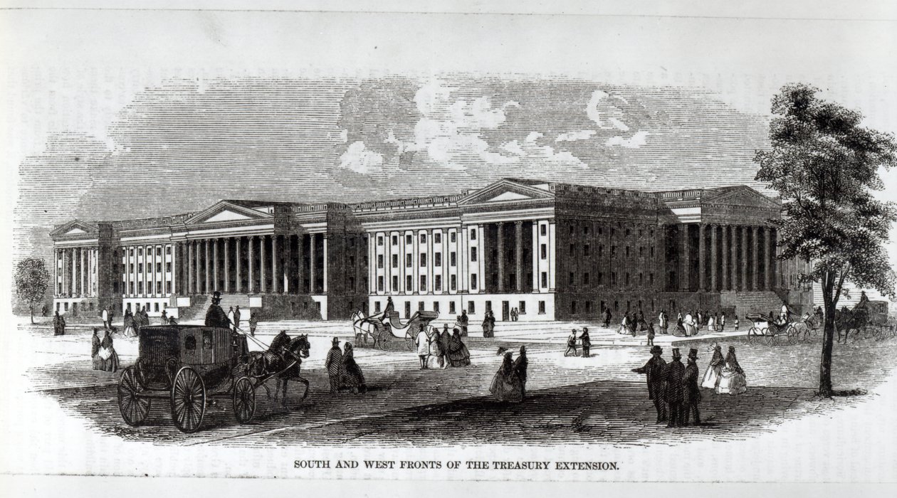 South and West Fronts of the Treasury Extension, z 
