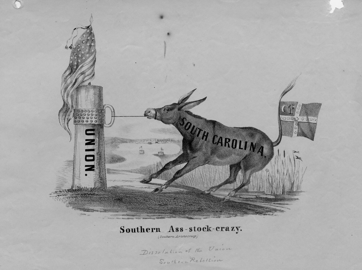 Southern ass-stock-crazy, vydal John T. Ruoff, New York, cca 1861 od American School