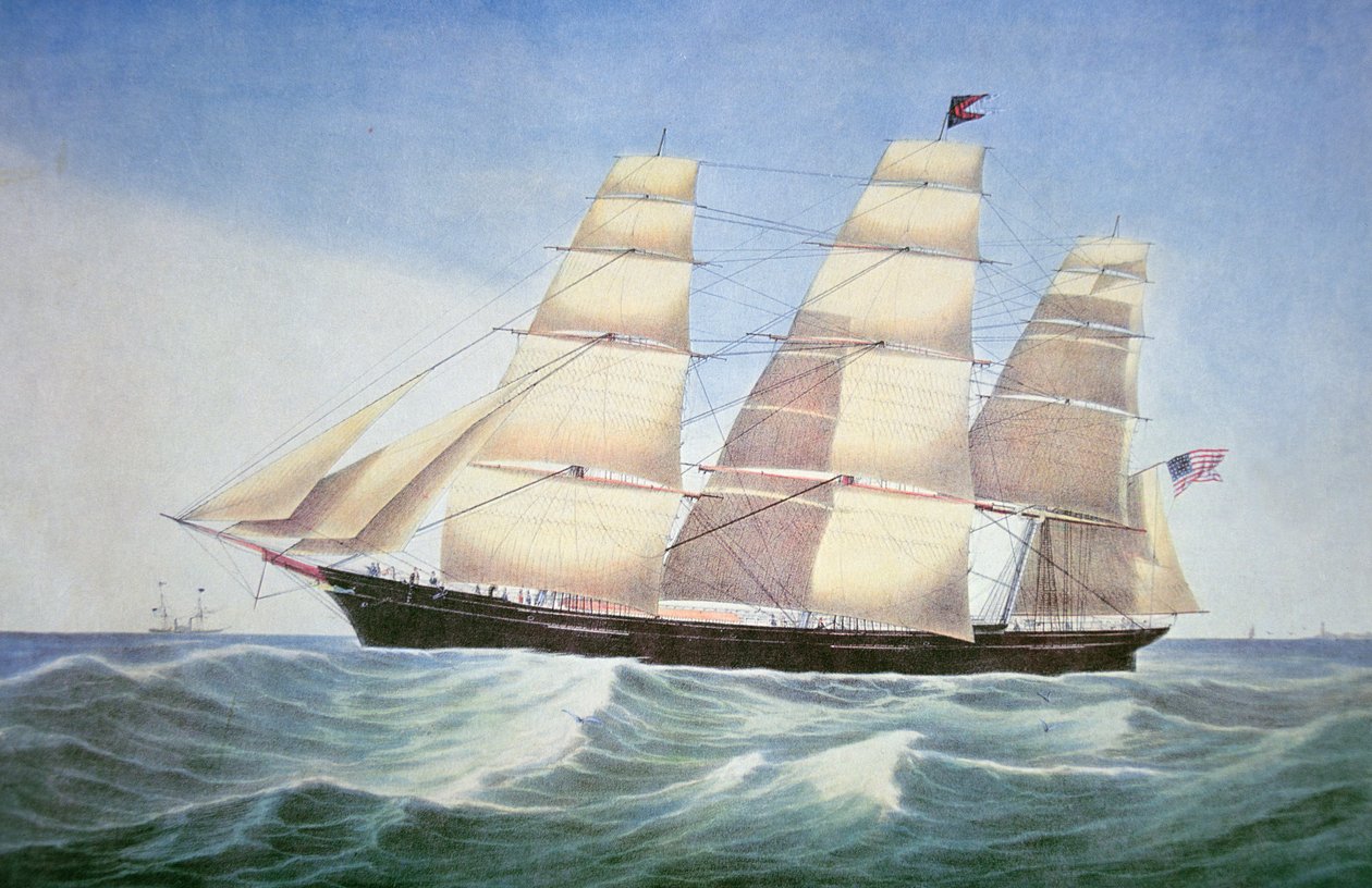 Sovereign of the Seas, litografie Nathaniela Curriera (1813-88) od American School