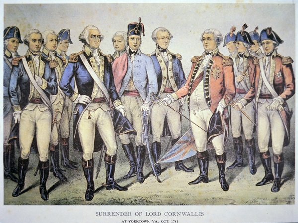 Kapitulace lorda Cornwallise v Yorktownu ve Virginii od American School