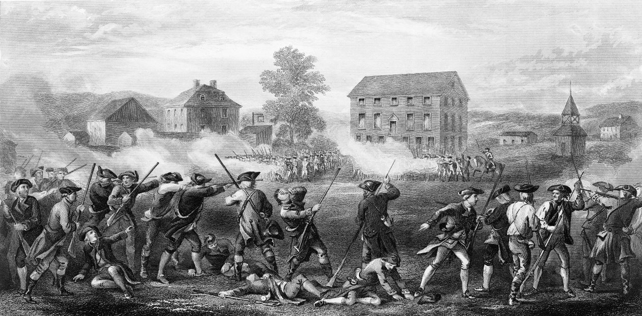 Bitva u Lexingtonu 19. dubna 1775 od American School