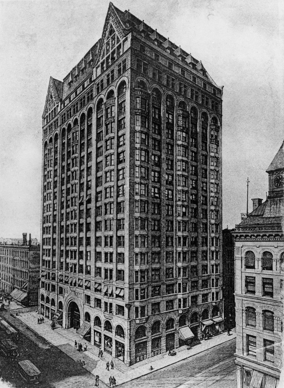 Budova Capitol, také známá jako zednářský chrám, Chicago, 1892-1939 od American School