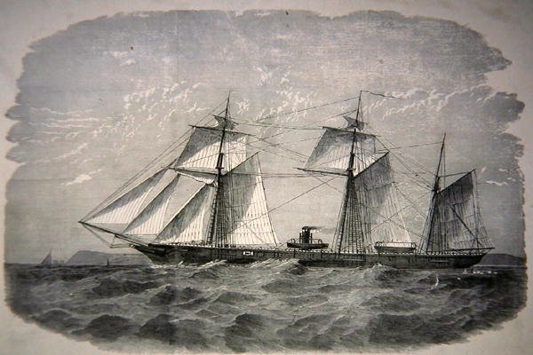 Konfederační soukromý nájezdník „Alabama“ (litho) od American School
