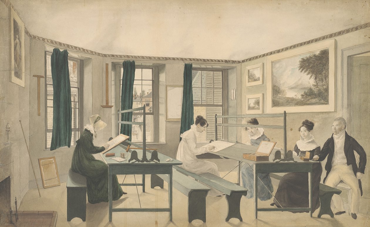 Třída kreslení, 1810-13 od American School