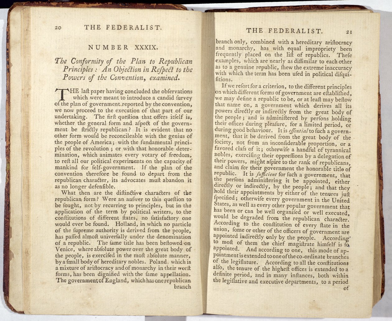 Federalist, publikoval v roce 1788 (tisk) od American School