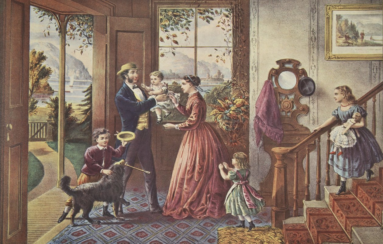 The Four Seasons of Life - Middle Age, The Season of Strength , pub. 1868, Currier & Ives od American School