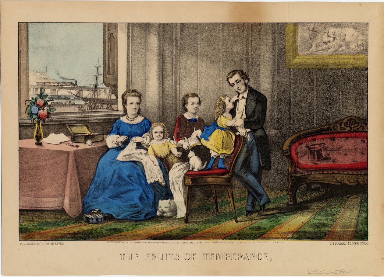 The Fruits of Temperance, nakladatelství Currier & Ives, 1870. od American School