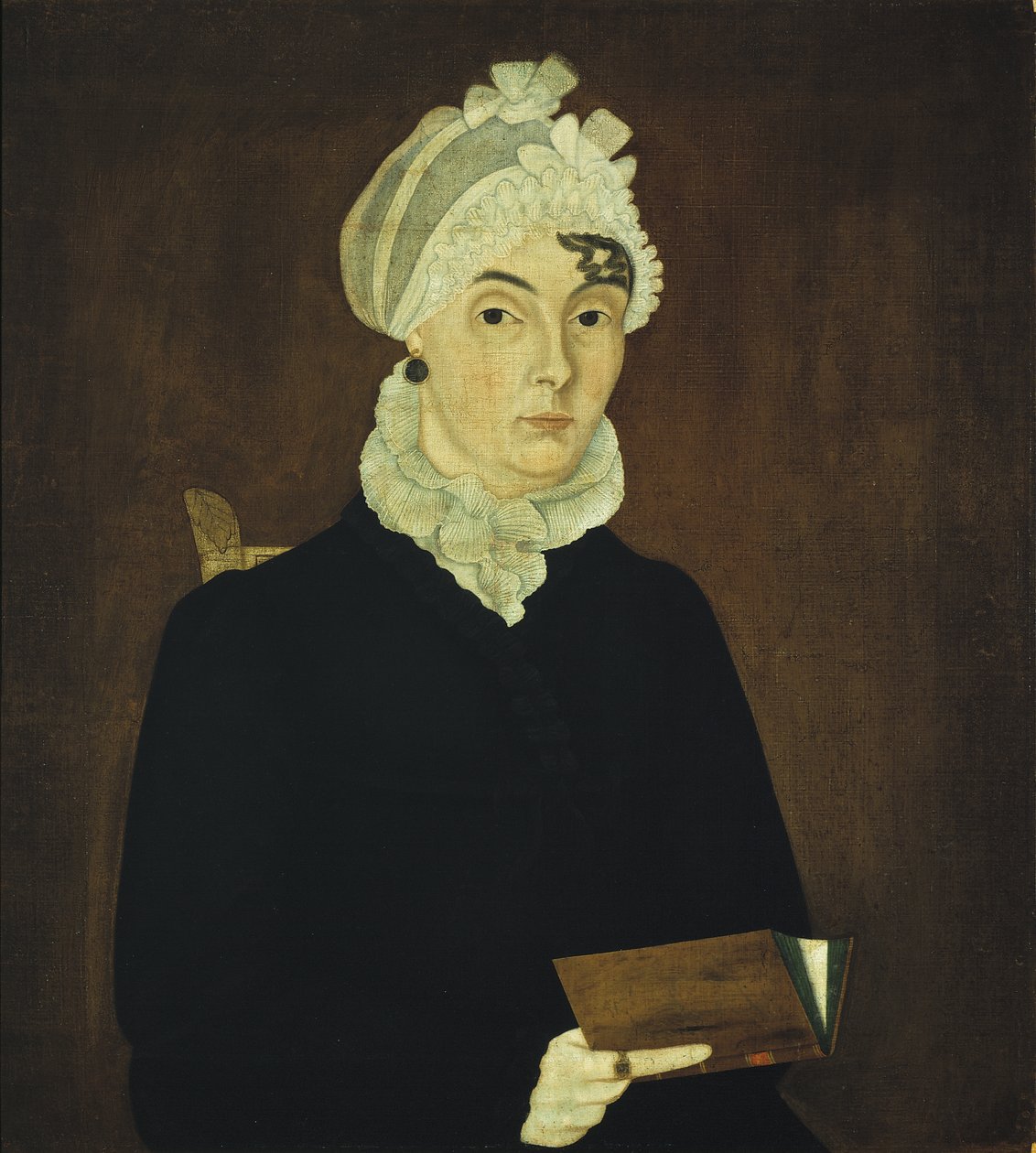 Dáma z Hornellu, kolem roku 1810 (olej na dřevěné desce) od American School