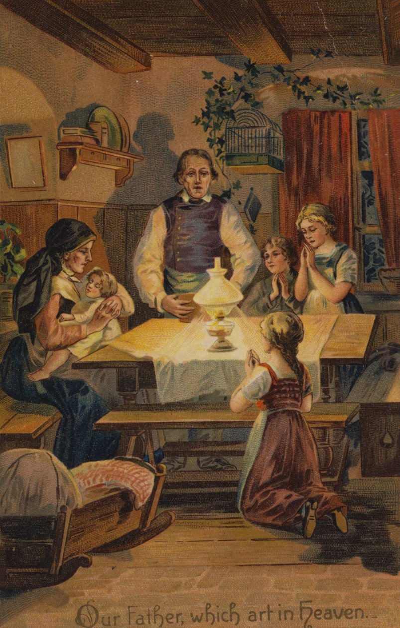 Modlitba Páně, Otče náš, jenž jsi na nebesích (chromolit) od American School