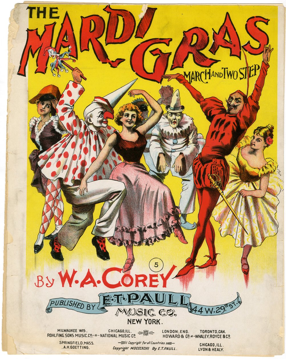 The Mardi Gras March and Two Step [přebal not], 1897 od American School
