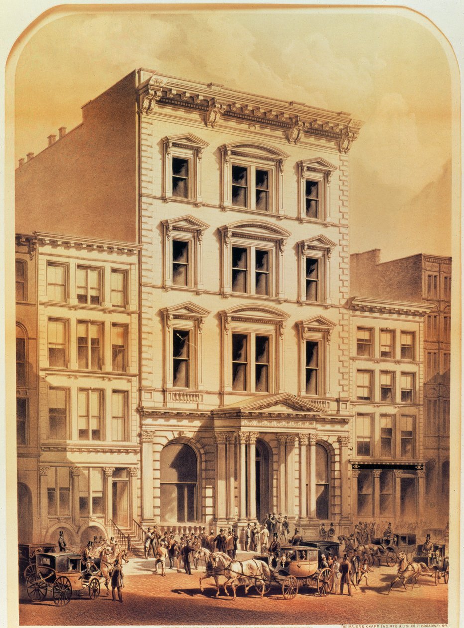 The New York Stock Exchange, vyryto The Major and Knapp Co., pub. Edmond Parsloe, New York, 1870 od American School
